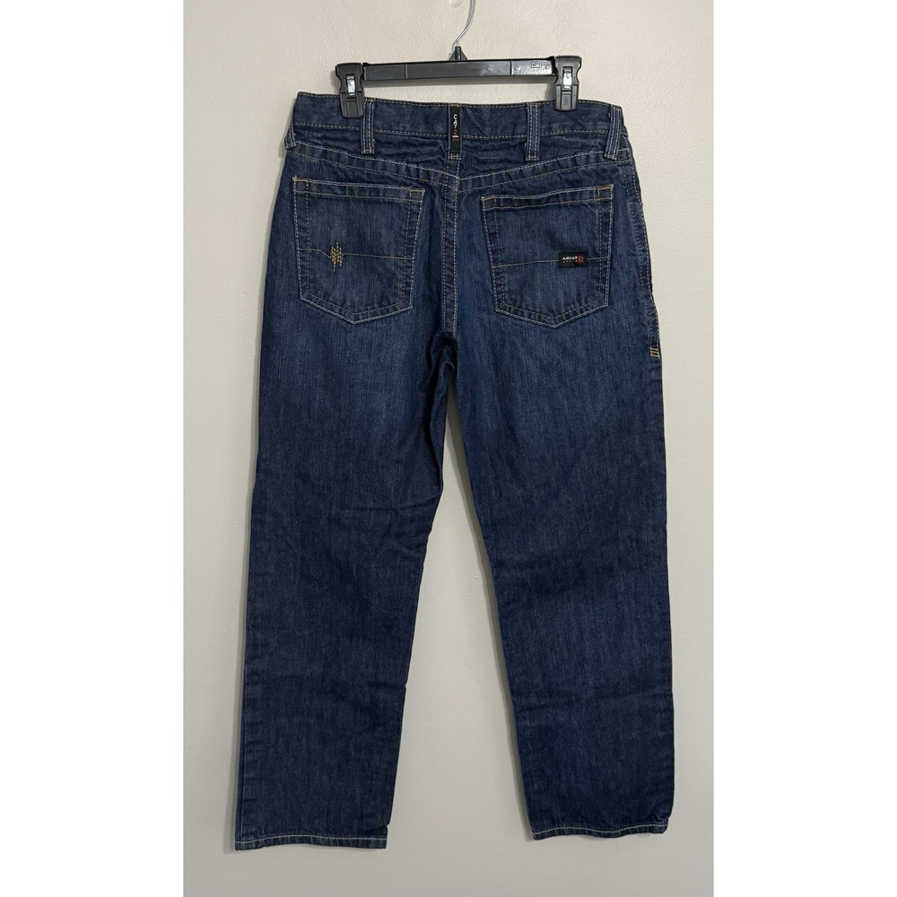 Ariat FR Men's 32x32 M3 Loose Straight Flame Resistant Denim Blue Jeans - Picture 3 of 7